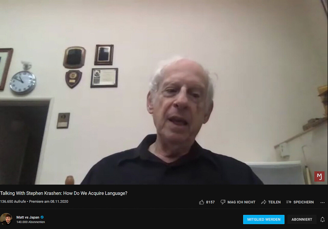 Professor Stephen Krashen.