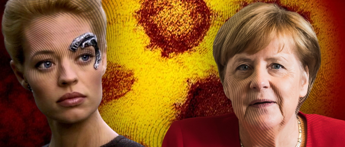 Collage Seven of Nine Angela Merkel