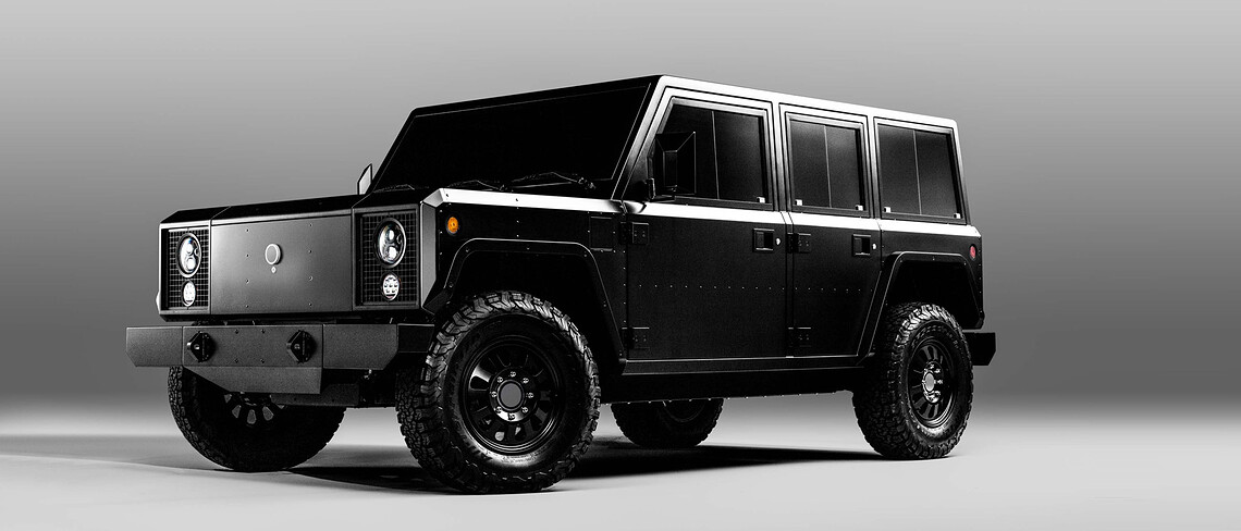 Der Pickup von Bollinger Motors könnte auch vom Militär eingesetzt werden.